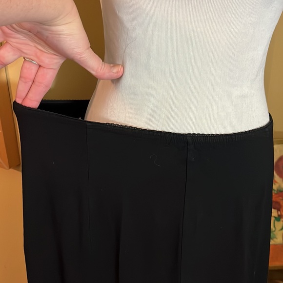 J JILL Size Medium Super Long MAXI SKIRT Trumpet Base Semi-Sheer Panels STRETCH - Picture 4 of 12